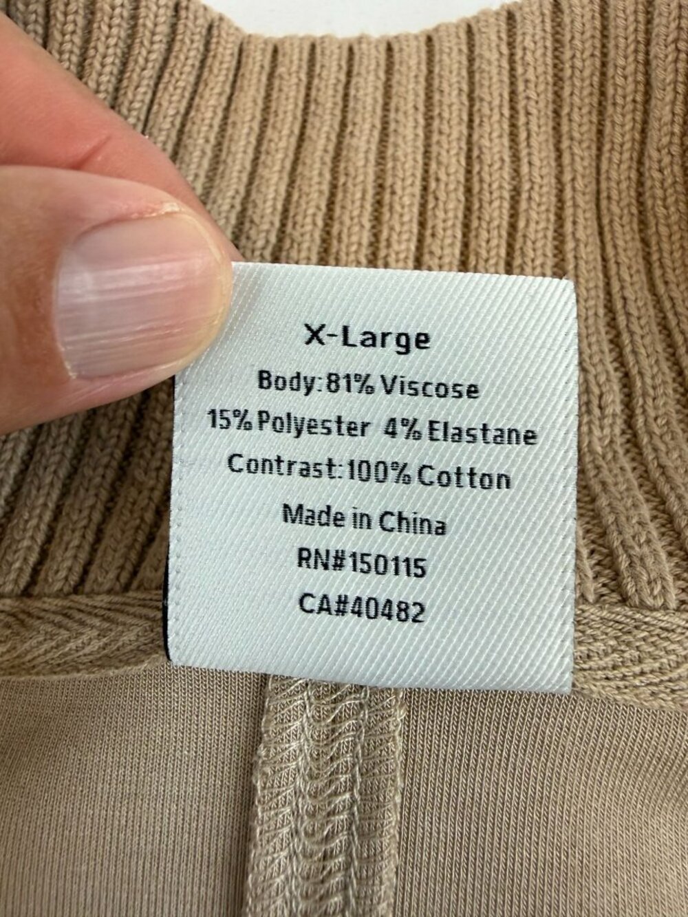 Varley Light Taupe Niamh Zip-Through Sweat Jacket VAR02239 XL- $178 - Picture 7 of 11